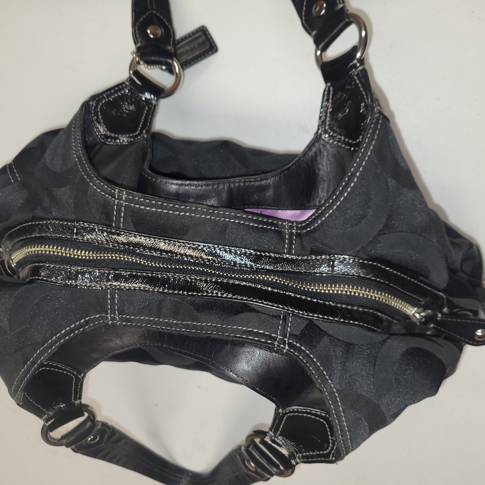 Coach Black Signature Shoulder Bag - Picture 7 of 16